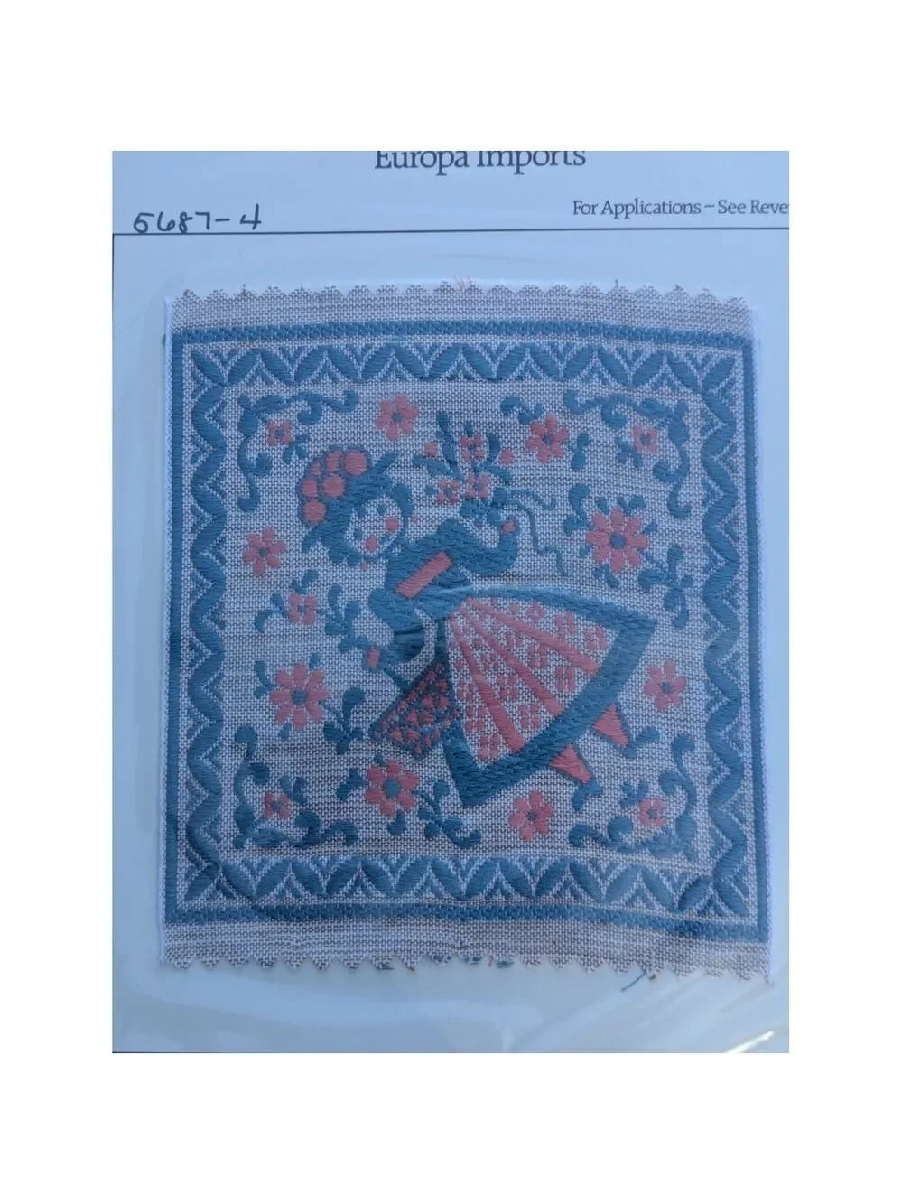 Creative Patches Set Of 2  by Europa Imports Vintage Woven Applique.  New